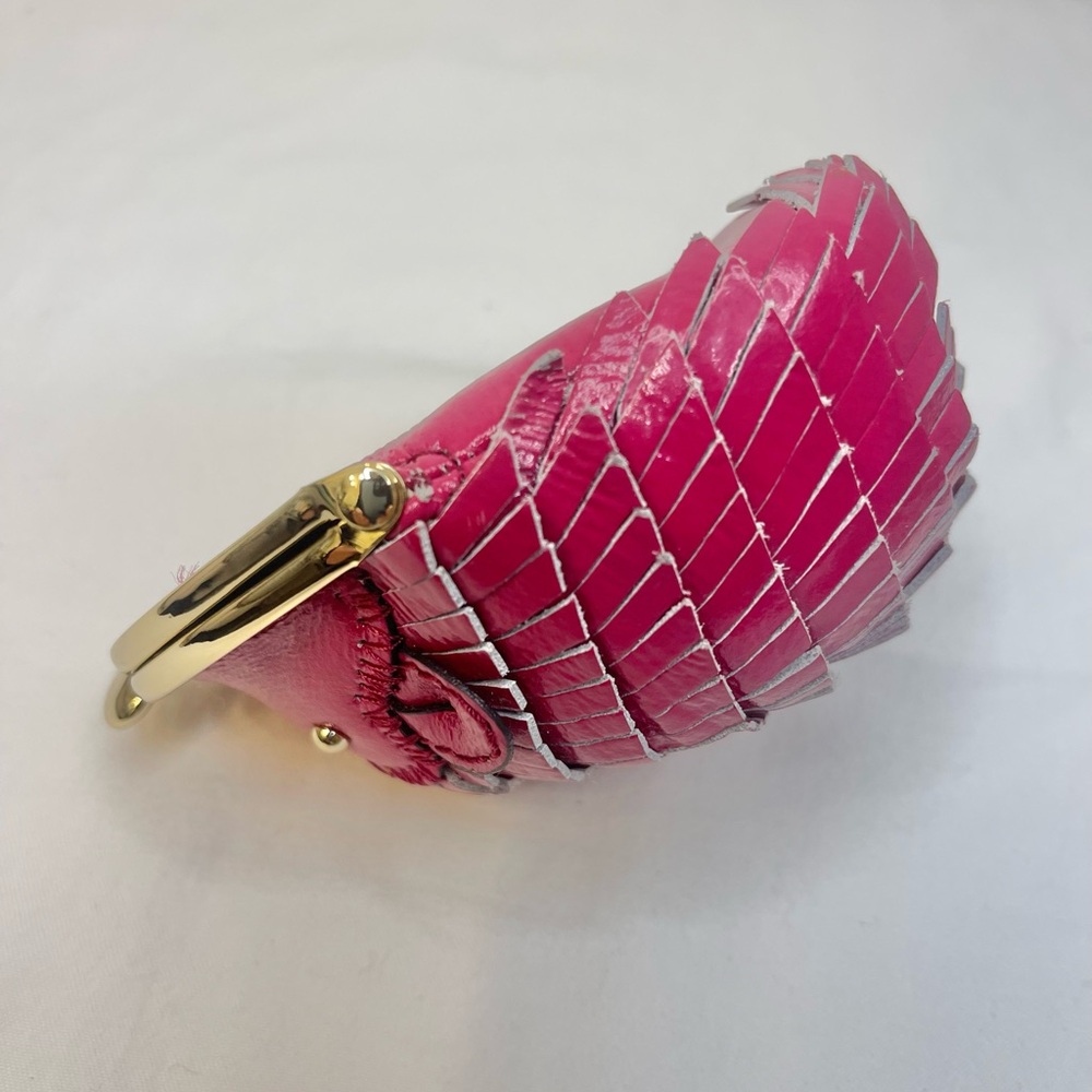 Kate Spade Rare Vintage Hedgehog Leather Coin Purse Berry Pink Collectors Item - Picture 5 of 10